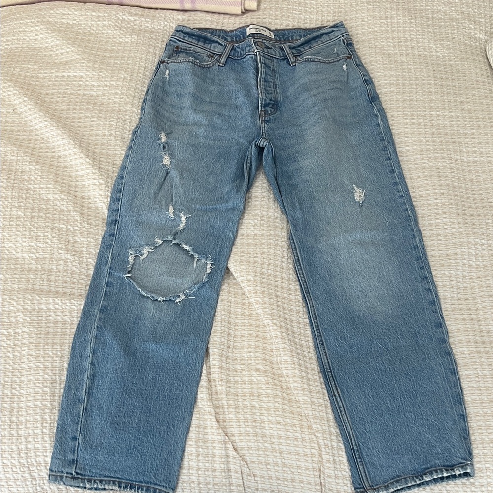 Abercrombie & Fitch Blue Straight Leg Jeans